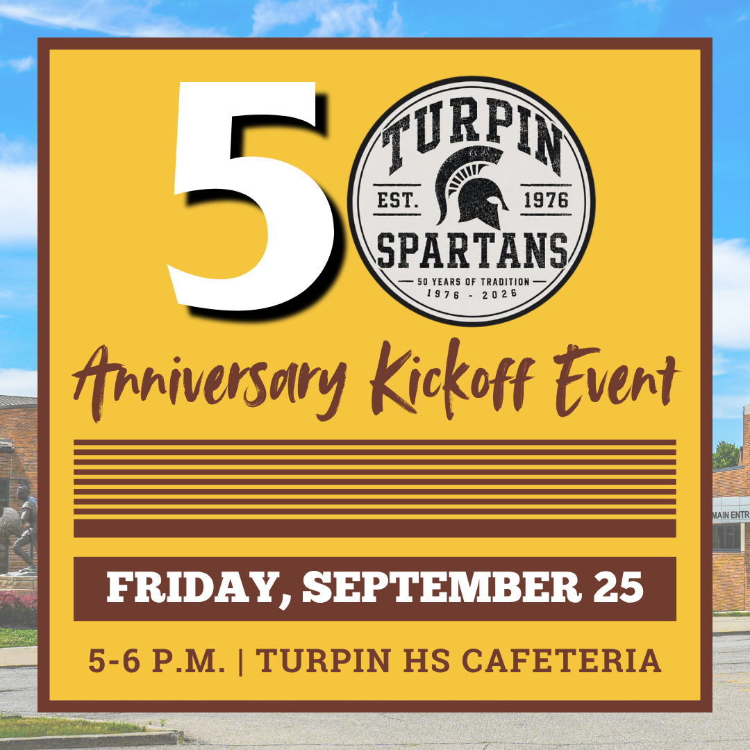 save the date graphic with THS anniversary logo